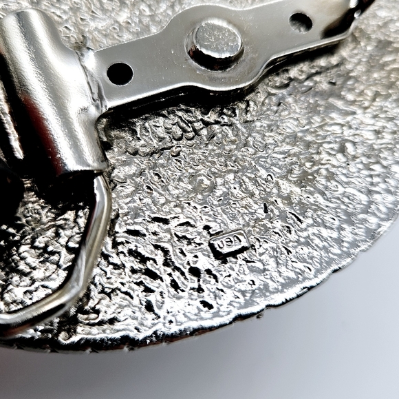 ARTEC BELTS | embossed solid leather large horse carriage buckle belt - Picture 5 of 8